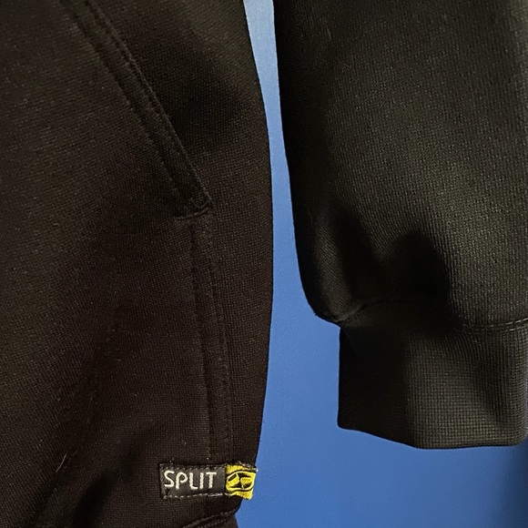 Split Black Hoodie size medium Snowboarding Student Sweatshirt Like New - Picture 2 of 12